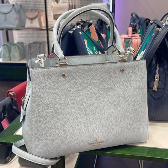 Kate Spade Leila Medium Triple Compartment Satchel Hazy Morning Color - Picture 11 of 16